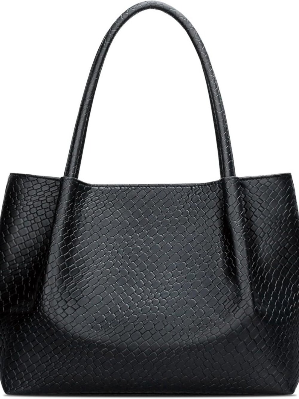 Stylish Vegan Leather Tote Bag for Women | Large Capacity Shoulder Purse, Travel
